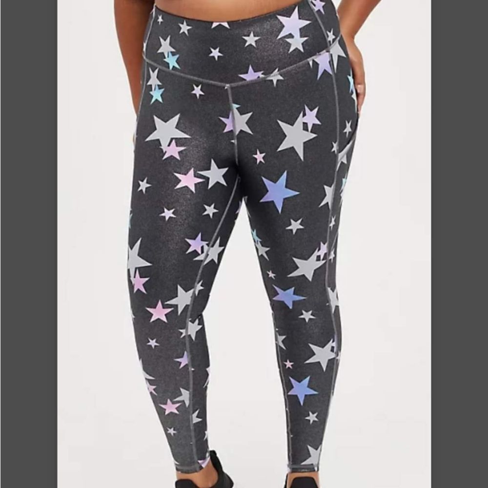 Torrid 4 (26) grey star full length active leggings
